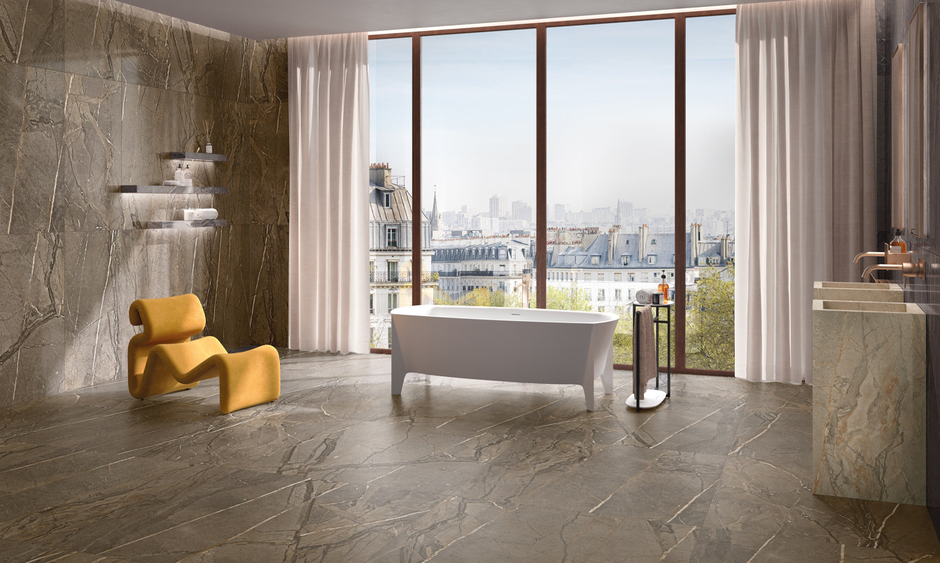 Amaranto Mocha Brown Satin Tile