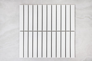 White Matt Finger Mosaic 22 x 145