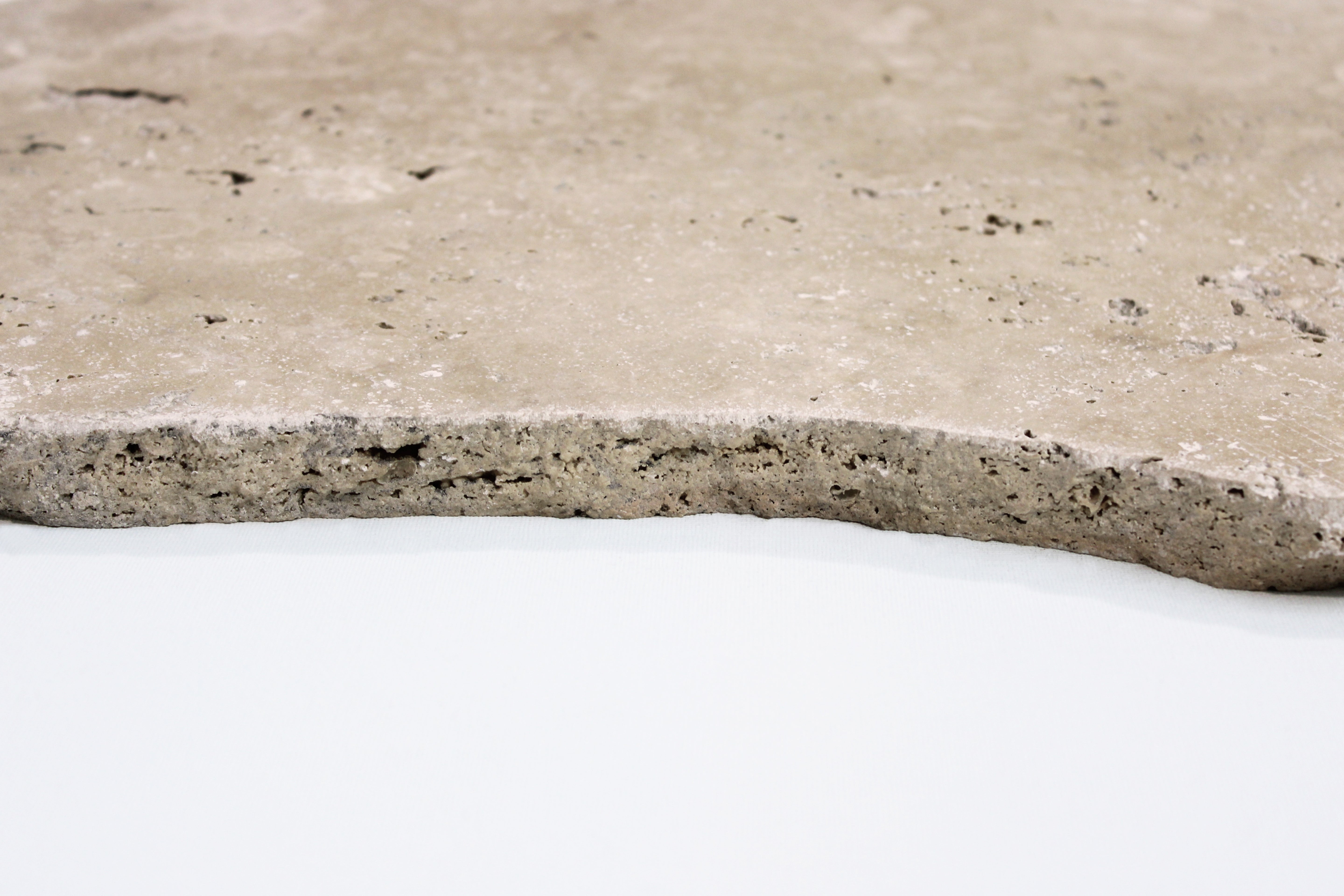 Classic Light Travertine, Unfilled & Honed, Tumbled Crazy Pave