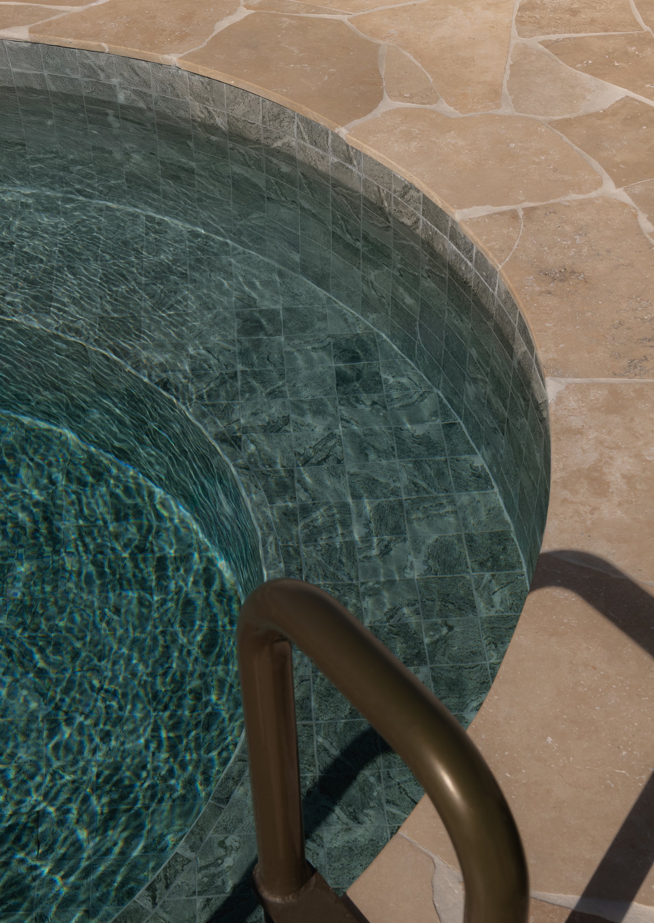Classic Light Travertine Crazy Pave, Unfilled & Honed