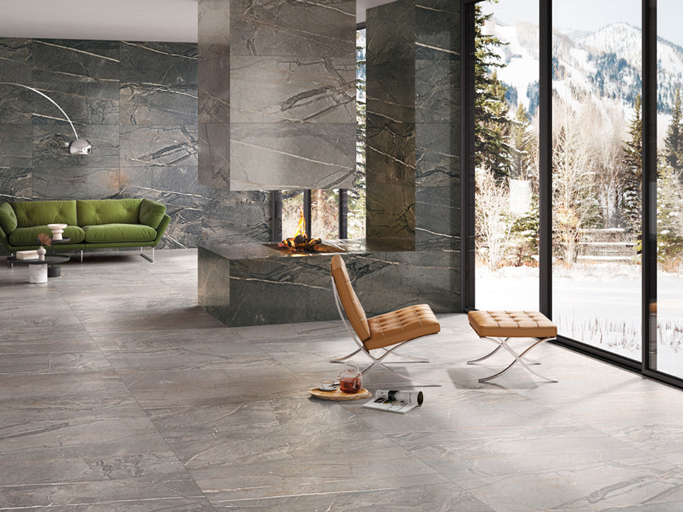Amaranto Grigio Grey Satin Tile