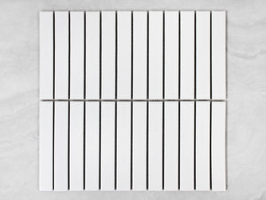 White Gloss Finger Mosaic 22 x 145