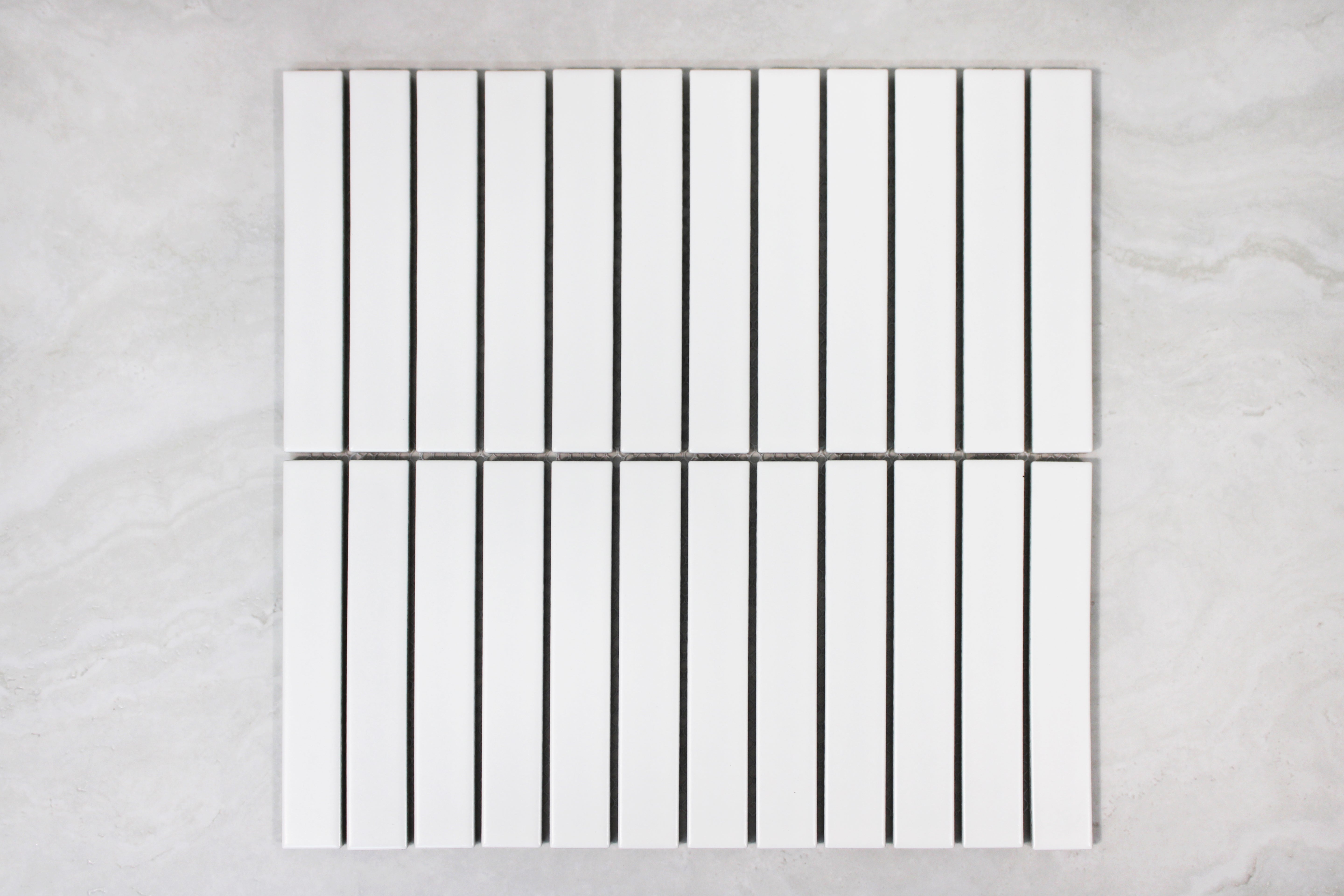 White Matt Finger Mosaic