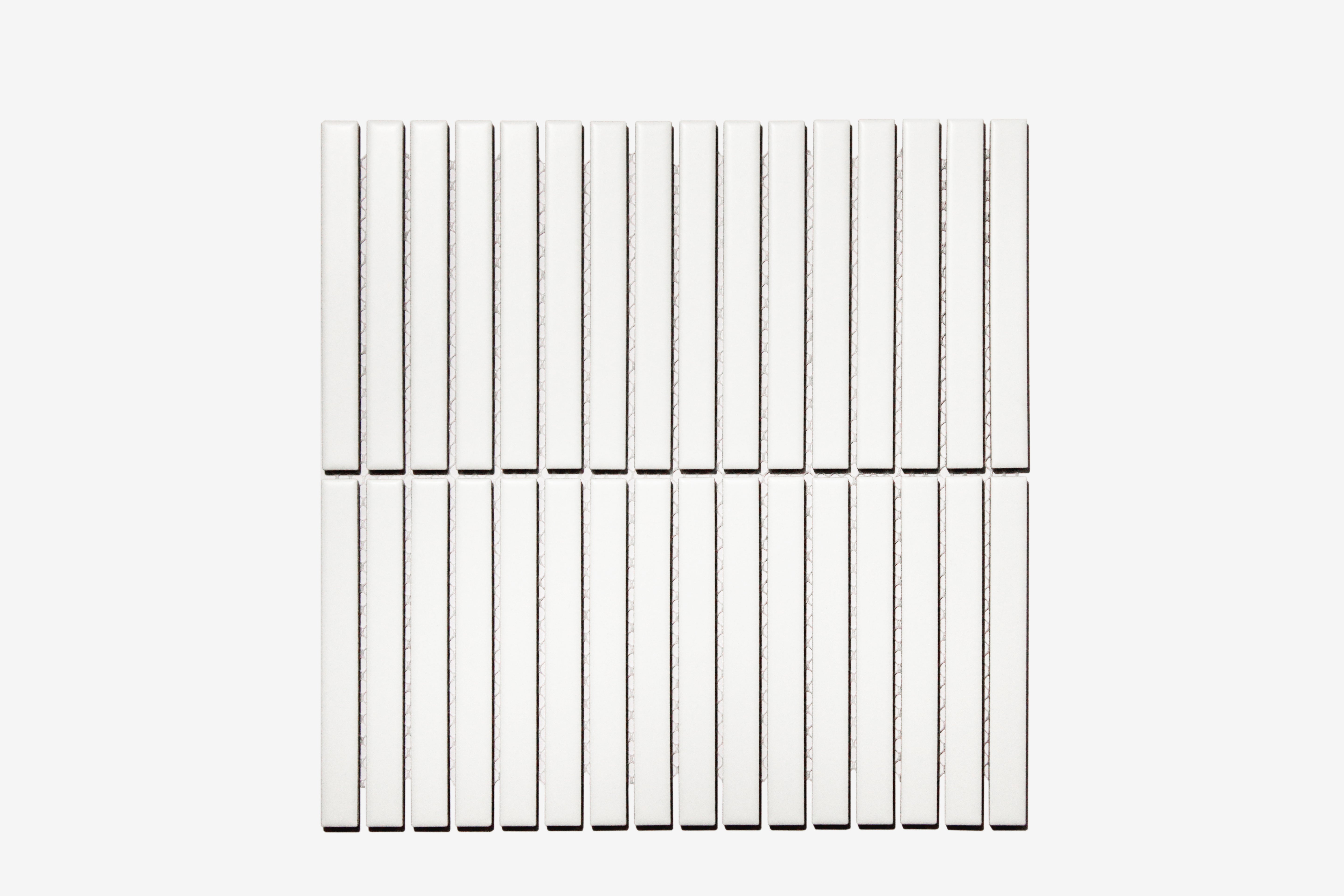 White Matt Finger Mosaic 15 x 145