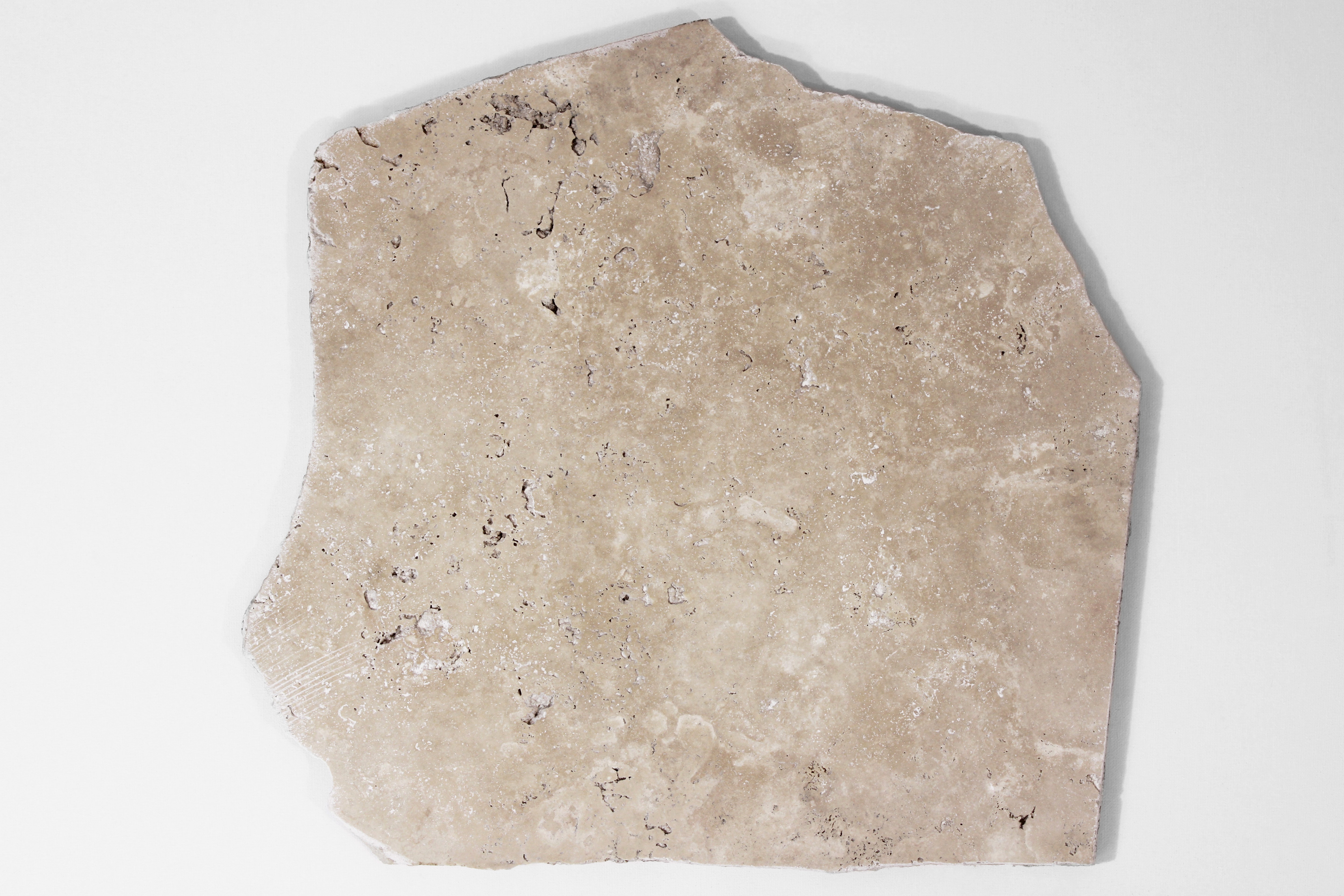 Classic Light Travertine, Unfilled & Honed, Tumbled Crazy Pave